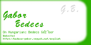 gabor bedecs business card